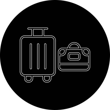 Seyahat ve tatil simgelerinin vektör çizimi