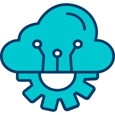 Bulut. Web simgesi basit illüstrasyon