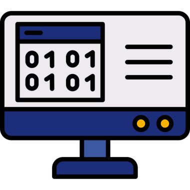 Bilgisayar. Web simgesi basit illüstrasyon