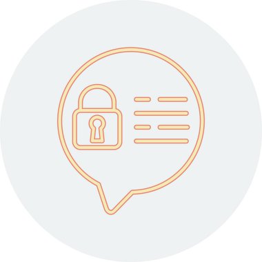 Kilit. Web simgesi basit illüstrasyon