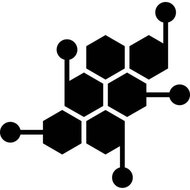 molekül simgesi, basit vektör çizim