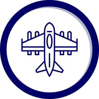 uçak web simgesi basit illüstrasyon