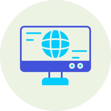 Web tarayıcısı. Web simgesi basit illüstrasyon