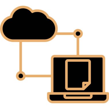 Bulut hesaplama. Basit vektör illüstrasyonu
