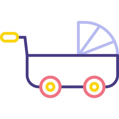 Bebek Arabası. Basit illüstrasyon