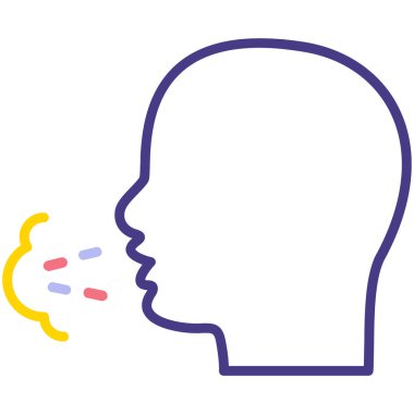 Konuşma kabarcığı çizimi ile insan kafasını renklendir