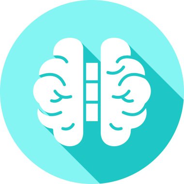 Beyin. Web simgesi basit illüstrasyon