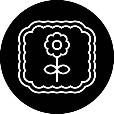 Bir çiçek simgesinin vektör illüstrasyonu