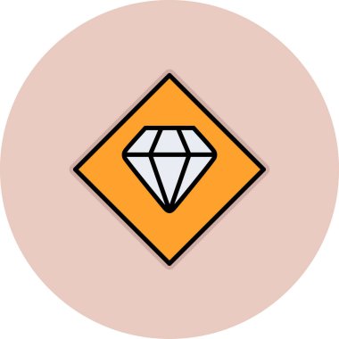 Elmas simgesi vektör illüstrasyonu