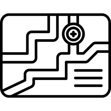 harita simgesi vektör illüstrasyonu