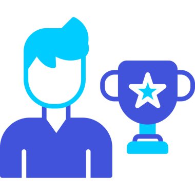 Kazanan kupa simgesi, vektör illüstrasyon tasarımı