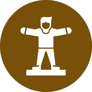 figür man simgesi kahverengi renk