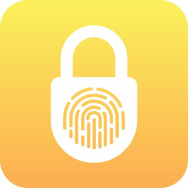 soyut arka grupta parmak izi simgesi izole edildi