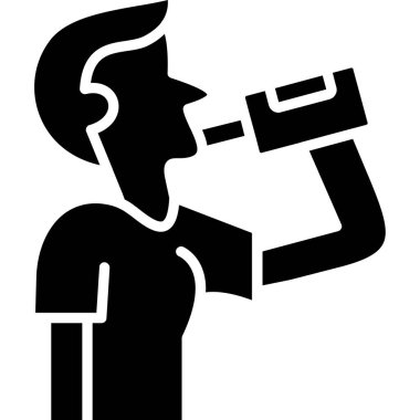 Katı bir içme suyu ikonu