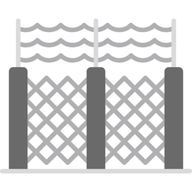 çit çiti vektör simgesi dolu tasarım biçimi