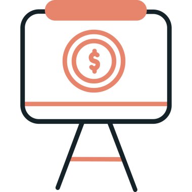 Dolar. Web simgesi basit illüstrasyon