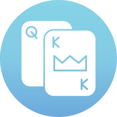 kral kartları simge vektör illüstrasyonu