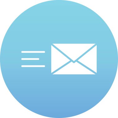 mesaj düz simgesi, vektör illüstrasyonu