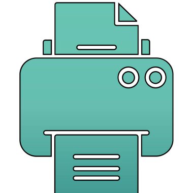 Yazıcı. Web simgesi basit illüstrasyon