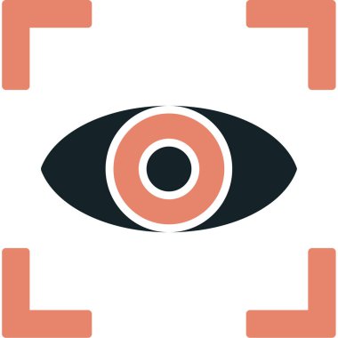 Vizyon düz vektör simgesi