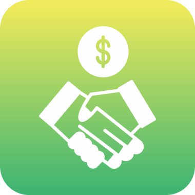 Gri arkaplanda izole edilmiş modada el sıkışma simgesi.