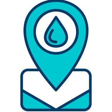 Bırakma simgesi vektör illüstrasyon tasarımı ile harita işaretleyici