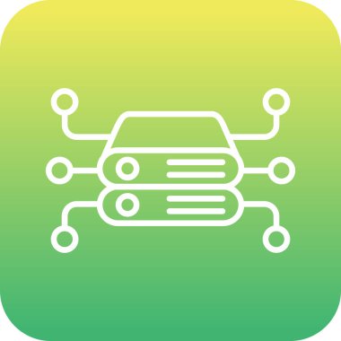 Benzersiz Otomobil Vektör Satırı Simgesi