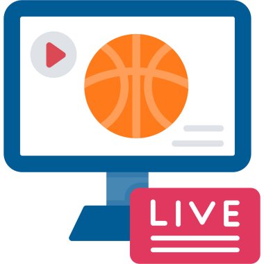 Düz stil spor ikonu. canlı spor