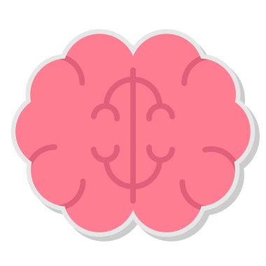 Beyin vektör simgesi beyaz arkaplanda izole edildi. beyin logosu tasarımı