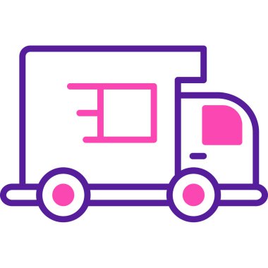 Kamyon. Web simgesi basit illüstrasyon