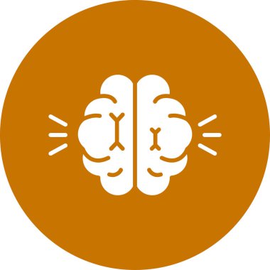 Beyin simgesi, vektör illüstrasyonu