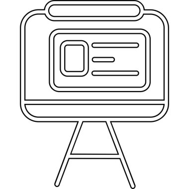 Basit vektör simgesi, bilgisayarın illüstrasyonu