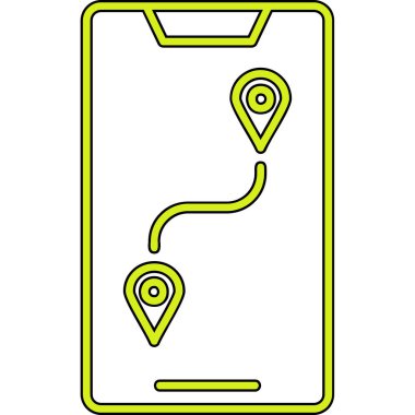 gps konum haritası ikon vektör illüstrasyon tasarımı