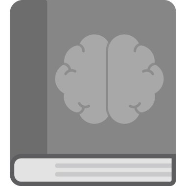 Uzun gölge bir beynin açık bir klasörle çizimi