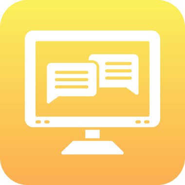 uzun gölgede ileti sohbet düz simgesi