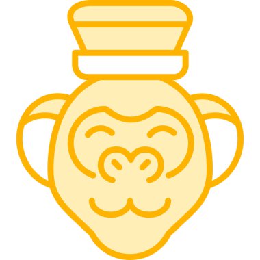 maymun ikon vektör illüstrasyonu