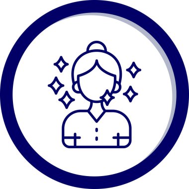 kadın simge vektör illüstrasyonu