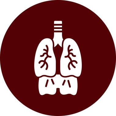 akciğer simgesi vektör illüstrasyonu