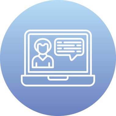 Dizüstü bilgisayar simgesi vektör çizimi