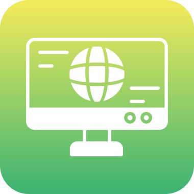 Benzersiz küresel internet vektör simgesi