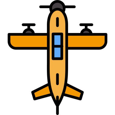 Uçak. Web simgesi basit illüstrasyon