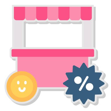 Alışveriş arabası vektör simgesi