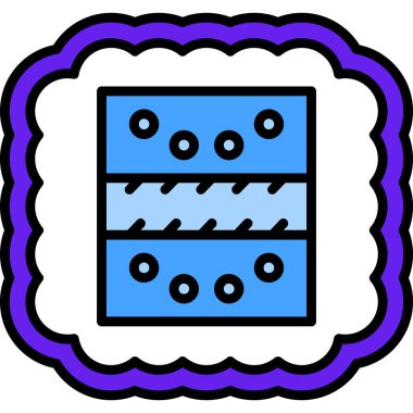 Kek. Web simgesi basit illüstrasyon