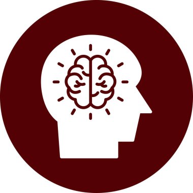 beyin ikonu vektör illüstrasyonu