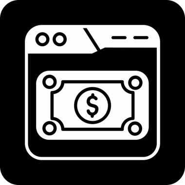 Para için. Web simgesi basit illüstrasyon