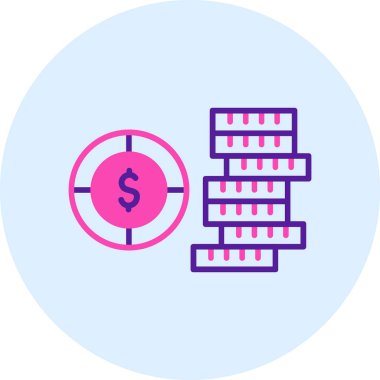 Bozuk para. Web simgesi basit illüstrasyon