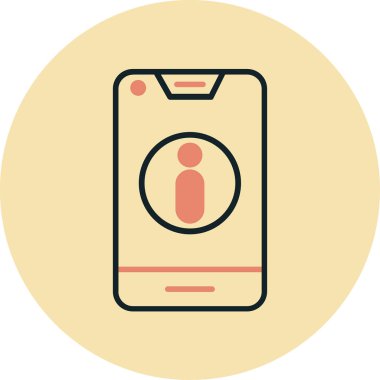 Akıllı telefon simgesinin vektör illüstrasyonu