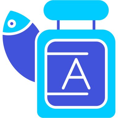 Balık. Web simgesi basit illüstrasyon