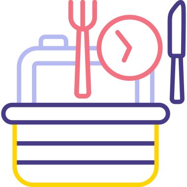 yiyecek ve içecek ikon vektör çizimi