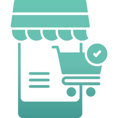 Çevrimiçi alışverişin vektör illüstrasyonu